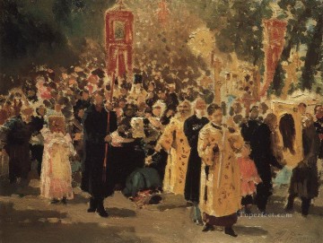 オークの森の行列 イリヤ・レーピンのイコンの出現 1878年 Oil Paintings
